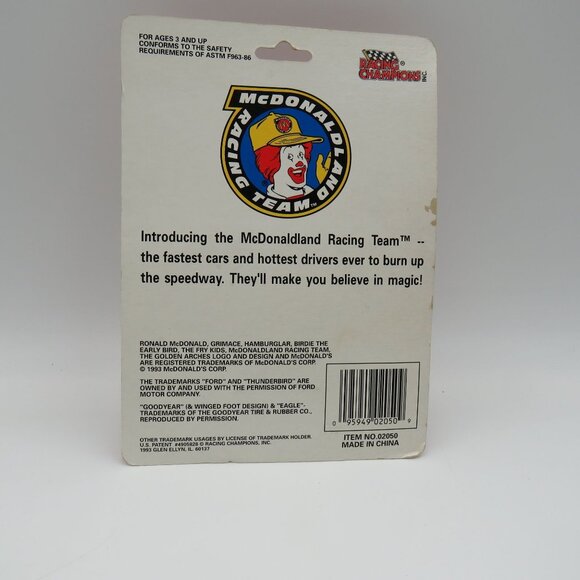 Set 4 Vintage McDonalds Racing Champions 1994 Die Cast Cars Original Packaging - Picture 14 of 16